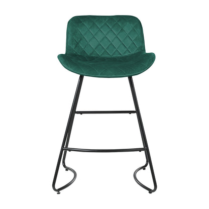 Artiss Set of 2 Bar Stools Kitchen Stool Chairs Chair Velvet Barstool Barstools Green