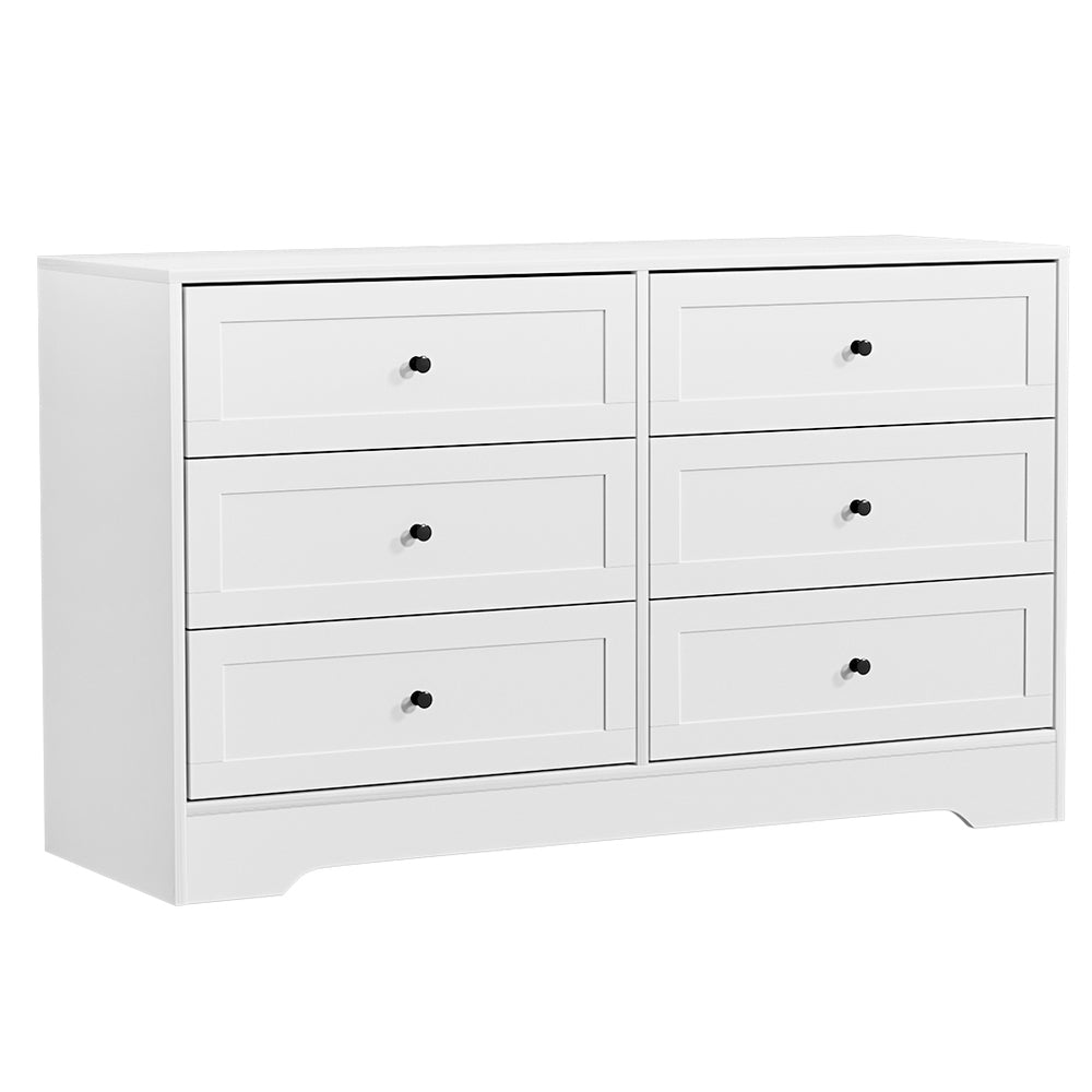 Artiss 6 Chest of Drawers Cabinet Dresser Table Tallboy Storage Bedroom White