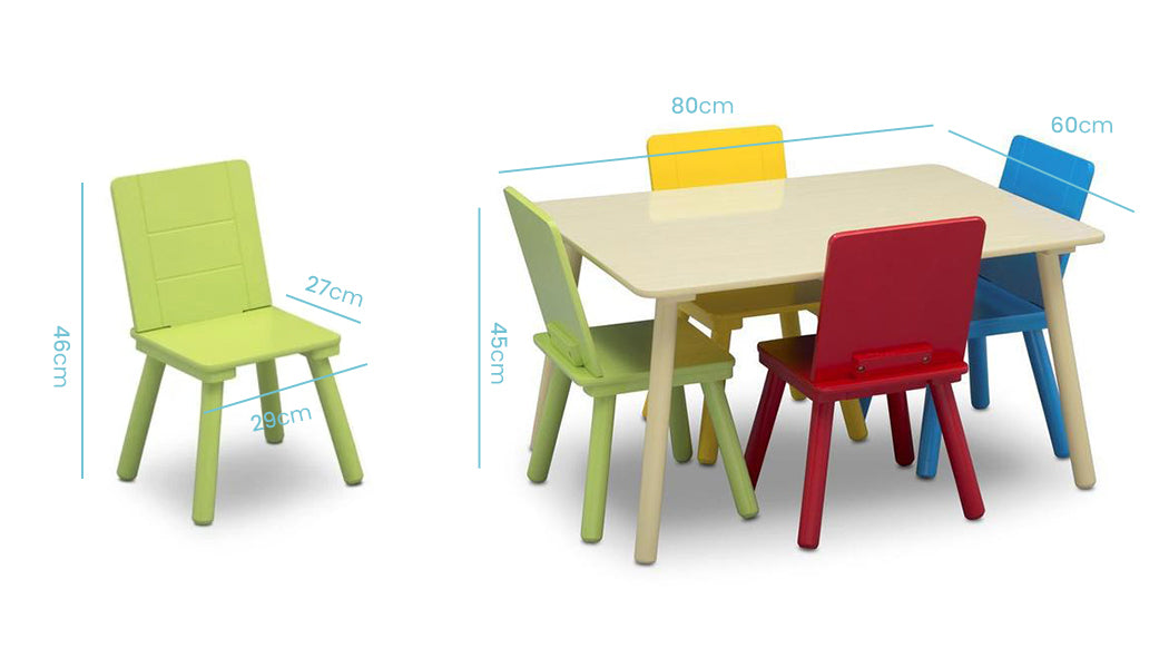 DELTA CHILDREN Kids Premium Table and Chairs Play Furniture Set Wooden Wood