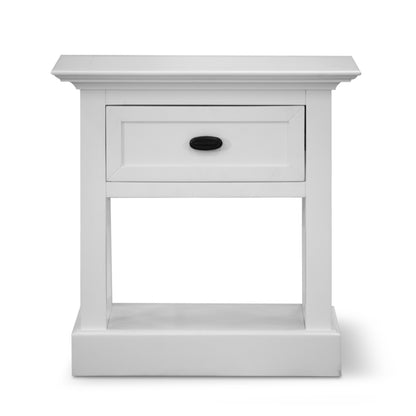 Beechworth Bedside Tables 1 Drawer Storage Cabinet Shelf Side End Table - White