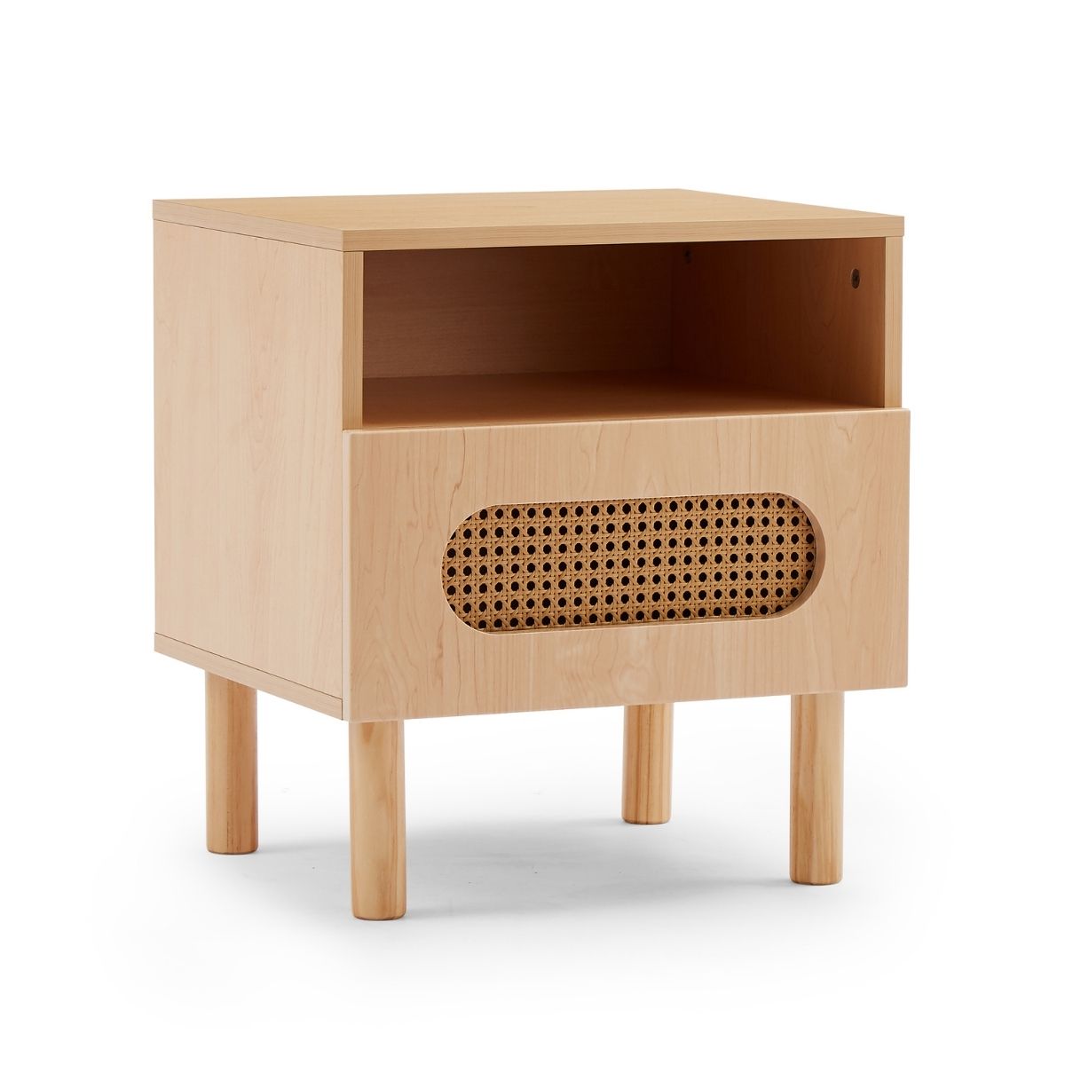 Kailua Rattan Bedside Table in Maple