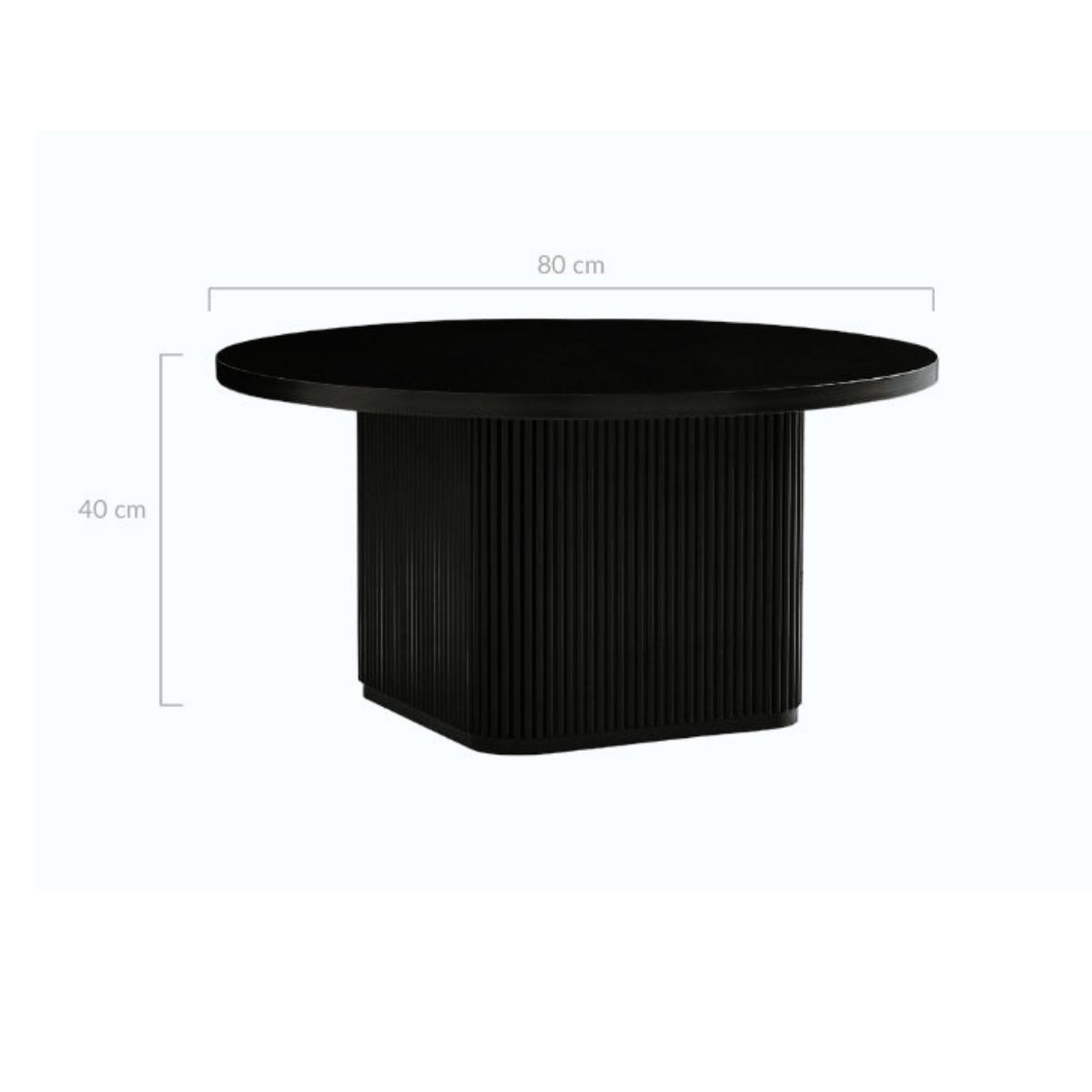 Kate Black Round Column Coffee Table